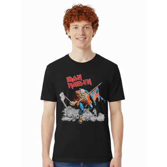 Iron Maiden, Men's & Big Men's Graphic Tee, Death Flag, Sizes XS-3XL