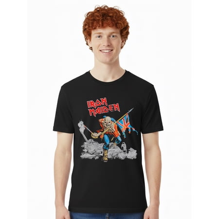 Iron Maiden, Men's & Big Men's Graphic Tee, Death Flag, Sizes XS-3XL