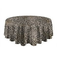 thumbnail image 5 of Black and Tan Leopard Print Round Tablecloth 60"x60",Wrinkle Wipeable Table Cloth for Kitchen Dining Room Picnic Patio Party, 5 of 6