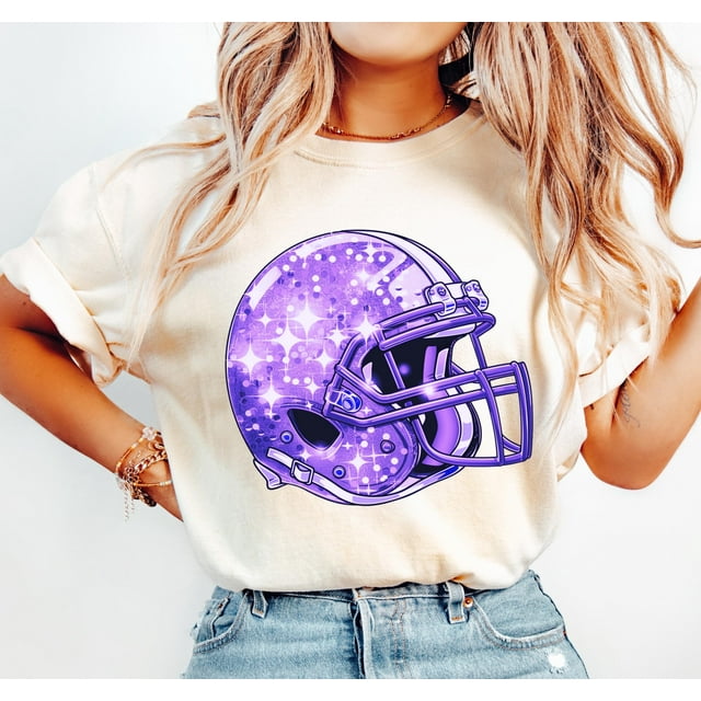 Casque de Football Pailleté, Tee-Shirt de Football pour Jour de Match - Poivre - TG