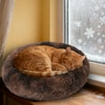 thumbnail image 4 of Round Calming Cat Bed with Plush , 15.7 Inch Washable Pet Bed for Indoor Cats & Small Dogs - Anti-Anxiety Donut Cushion with Thick Non- Base for Cozy Comfort, 4 of 6