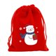thumbnail image 2 of Bolsa de franela navideña con forma de manzana, ideal para envolver dulces y regalos navideños. Bolsa pequeña de franela con cordón, de 20 x 15 cm., 2 of 6