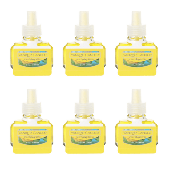 Yankee Candle Scent Plug Refill, Sicilian Lemon (Pack of 6)