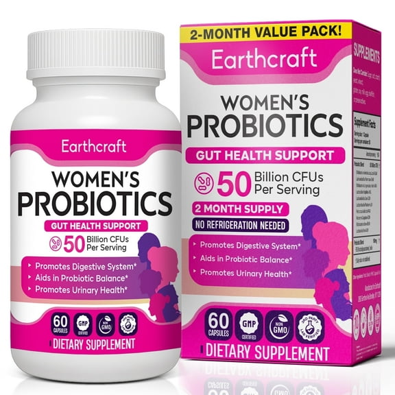 Probiotics for Women 50 Billion CFU – 10 Strains   Prebiotics for Vaginal Health, Digestive, Gut, PH Balance, Immune Health – Delayed Release Capsules