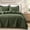 Box Stitch - Olive Green, variant on 100% Cotton California King Quilt Set with Box Stitch, Beige, Cozy and Soft Bedding