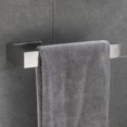 thumbnail image 1 of Toallero con aro para toallas, montaje de acero inoxidable 304, soporte para toallas con superficie cepillada, accesorios de baño, 1 of 5