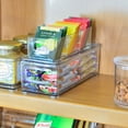 thumbnail image 4 of 2 Pack Stackable Plastic Storage Organizer Container Bins with Lids, 10" x 4" x 3", Stackable Storage Bins with Handler YE393.402, 4 of 4