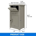 thumbnail image 2 of Dextrus 24 Gallon Outdoor Package Delivery Storage Box with Anti-Theft Lockable Secure, Waterproof Resin Packages Drop Box for Porch, Curbside,Light Brown, 2 of 11