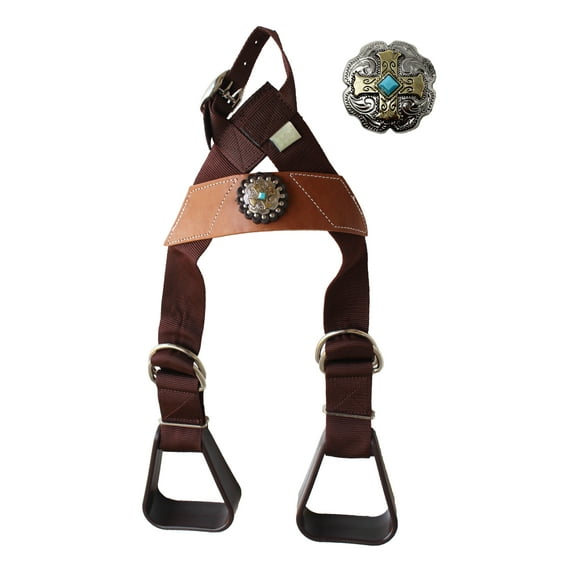 Horse Saddle Western Kids Child Youth Pony Buddy Stirrups w/ Concho 5138CO545