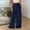 Navy, variant on OGLCCG Womens Elastic Waist Wide Leg Pants Loose Fit Pleated Flowy Palazzo Pants Lightweight Summer Vacation Beach Pants,L,Beige