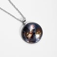 thumbnail image 4 of Glass Design Circular Pendant Necklace - Women's Fashion Jewelry, 4 of 6