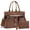 Brown, variant on 2Pcs Corduroy Tote Bag Set for Women, Lightweight Laptop Work Tote with 14 Pockets, Teacher & College Travel Crossbody Bag