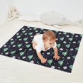 thumbnail image 2 of DarkBlue Cartoon Dinosaurs Space Pattern Blanket,Comfortable Soft Flannel Throw Blanket,All Season,Warm Lightweight Blankets for Sofa Bed Couch Living Room Chair,30"x40", 2 of 4