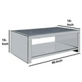 thumbnail image 5 of Wood and Mirror Coffee Table with One Shelf, Clear, 5 of 5
