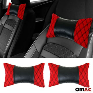 1pc Black & Red Car Headrest Pillow, Automobile Neck Pillow For Car Seat,  Suitable For Car Accessories, Living Room Bedroom Sofa Chair Office  Decoration, Four Seasons Available, Car Headrest Cushion Pillow For