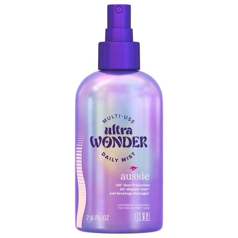 Aussie Ultra Wonder Daily Mist Multi-Use Detangler Spray, Heat