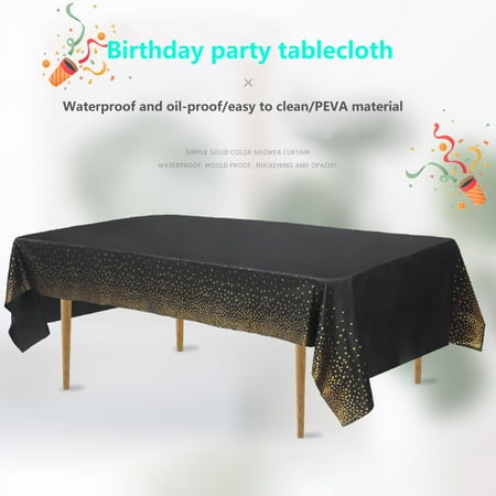 

KAOU Table Cover Elastic Wrinkle Resistant Oil-proof Dot Print Dining Decor Table Cloth for Home