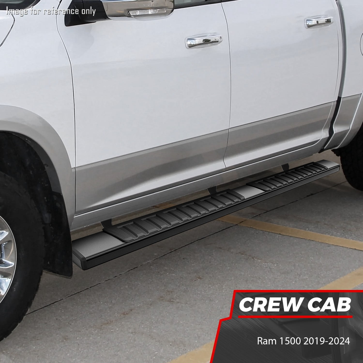 DNA Motoring for 19-24 Ram 1500 Crew Cab 6" Side Step Nerf Bars Running Boards