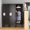 thumbnail image 4 of Fesbos Metal Storage Locker Cabinet with 1 Door, Steel Wardrobe Cabinet with Hanging Hooks, Locker for Bedroom, Home Office, Gym and Changing Room, 4 of 8