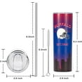 thumbnail image 2 of 20oz Buffalo Skinny Tumblers with Lid and Straws, Travel Coffee Mug, Stainless Steel, Insulated,Classic Collection Gifts for Men Women Fans., 2 of 5