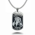thumbnail image 3 of Stainless Steel Dog Tag Necklace for Men, Personalized Dog Tag Pendant with Curb Chain Necklace 24 Inches SSN839-S, 3 of 5