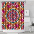 thumbnail image 2 of Floral Boho Daisy Shower Curtain 72x84, Quick-Dry Polyester with Plastic Rings, Retro Yellow Bloom Design for Bathroom Decor, 2 of 5