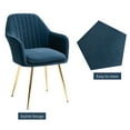 thumbnail image 7 of AVAWING Accent Arm Chairs Upholstered Velvet Dining Chairs Set of 4, Golden Legs, Indoor, Blue, 7 of 7