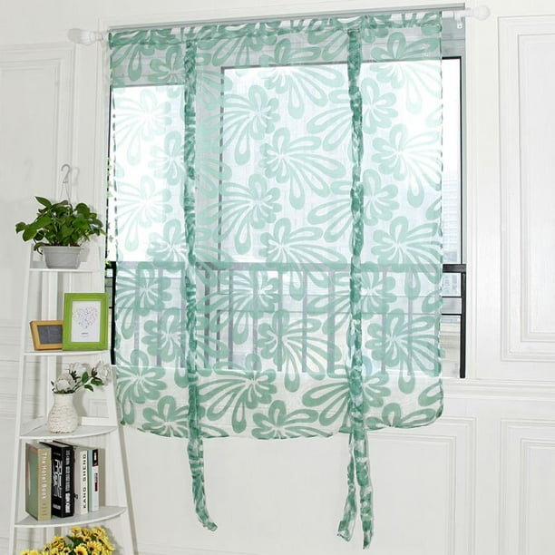 Kitchen Short Curtains Jacquard Roman Blinds Fl Panel Tulle Window Treatment Door Home Decor Com Kitchen Short Curtains Jacquard Roman, Short Door Curtains
