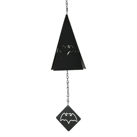

LYU Triangle Wind Chime Horror Festival Prop Ornament Weather-proof Heavy Duty Scene Layout Art Craft Halloween Decor Skull Cross Bats Pumpkin Wind Chime Pendant for Yard