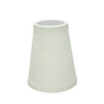 thumbnail image 6 of Aspen Creative 32664-2 Small Hardback Empire Shape Chandelier Clip-On Lamp Shade Set (2 Pack), Transitional Design in White, 4" bottom width (2-1/2" x 4" x 5"), 6 of 7