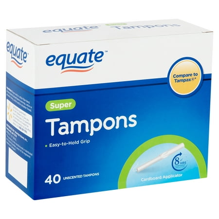 Equate Unscented Tampons, Super, 40 Count