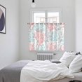 thumbnail image 4 of Red Blue Coral Coastal Kitchen Curtains 63 Inch Length, Summer Beach Seaside Nautical Grommet Top Bedroom Living Room Curtains, Light Filtering Cafe Curtain Drapes 2 Panels Set 104''x63'', 4 of 9