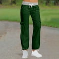 thumbnail image 2 of Lenpel Cargo Sweatpants for Women Loose Mid Rise Elastic Waisted Drawstring Ative Trousers Outdoor Casual Joggers, 2 of 7