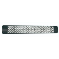 Eurofase Heating - 6000 Watt Electric Infrared Dual Element Heater-480 Voltage-Black Finish-Chevron Decorative Fascia