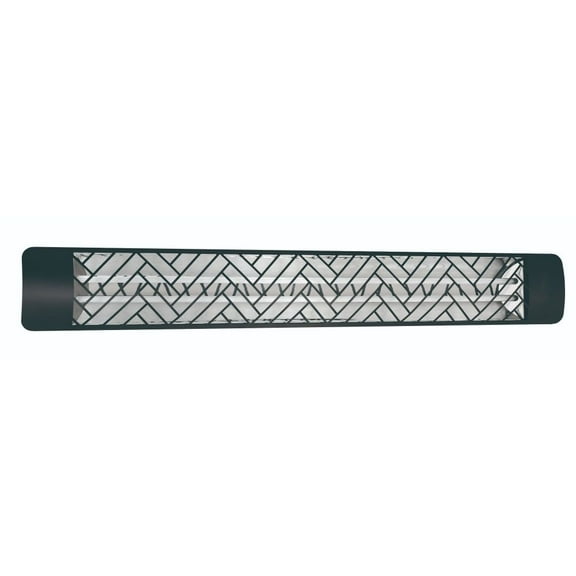 Eurofase Heating - 6000 Watt Electric Infrared Dual Element Heater-480 Voltage-Black Finish-Chevron Decorative Fascia