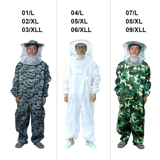 Baohd Universal Lightweight Protective Beekeeping Suit Durable And Essential Gear Effective Protection Aired Beekeeping Suit white XL 1Set