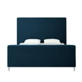 thumbnail image 3 of Inspired Home Samouel Linen Bed Upholstered King, Denim, 3 of 9