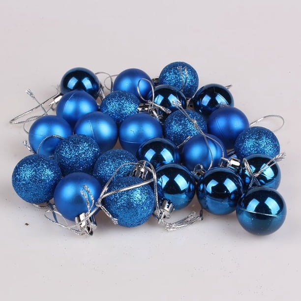 Xihbxyly Adornos Navideños de Plástico Irrompible, 18 Estilos Únicos Pintados, Ideales para Fiestas, Decoración Navideña para El Hogar, Versátiles para Diversos Ambientes, Paquete de 24, Tamaño de 3