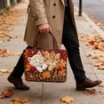 thumbnail image 4 of Clearance! Vintage Quilted Canvas Cat Reusable Tote Gift Bags, Lightweight Travel Bag, Made of Natural Canvas with Handle, Cotton Shoulder Bag for Shopping Beach Work School, Gift for Friends(Cat A), 4 of 6