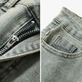 thumbnail image 5 of PXLKNZH Women's Flare Jeans Y2K Bootcut Low Rise Vintage Denim Pants Bell Bottoms Blue XXL, 5 of 9