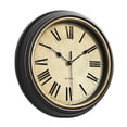 thumbnail image 1 of Retro Silent Non Ticking Round Classic Clock Quartz Decorative Battery Operated Wall Clock For Living Room Kitchen Home 12 Inch Bronze Features:, 1 of 9