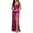 Purple, variant on SAWOBUUN Womens Satin High Slit Maxi Dress Sleeveless V Neck Ruched Bodycon Long Dress for Evening Party Prom Wedding Guest