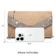 thumbnail image 4 of Bolso de noche Dasein para mujer, formal, fiesta, boda, camel, 4 of 5