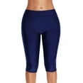 thumbnail image 3 of Sexy Dance Women Swimsuit Bottom High Waisted Swim Pants Tankini Capris Legging Swimwear Shorts Boardshorts Navy Blue, 3 of 6