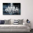 thumbnail image 2 of wall26 Canvas Print Wall Art White Chandelier Silhouette on Blue Background Decorative Lights Digital Art Modern Art Chic Relax/Calm Multicolor for Living Room, Bedroom, Office - 16"x24", 2 of 4
