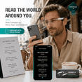 thumbnail image 5 of GenXenon AI Smart Glasses,AI Assistant,Free App 164+ Languages Translation,Photochromic Gray Lenses Sunglasses,Suitable for Meetings and Offices,Silver Rimless Rectangle Unisex, 5 of 11