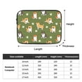 thumbnail image 3 of Shiba Inu Dog and Flower 15 inch Portable Laptop Sleeve Compatible with MacBook Air Notebook Computer Case for Men Women College School Students, 3 of 7