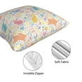thumbnail image 4 of Throw Pillow Covers, Colorful Bohemian Rabbit Flowers Soft Square Pillow Cases with Invisible Zipper for Couch Bed Sofa, Farmhouse Fall Home Decor 12"x12", 4 of 7