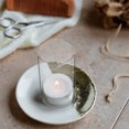 thumbnail image 4 of Juego de candelabros cilíndricos de vidrio transparente resistentes al viento, con pantallas para velas tubulares abiertas., 4 of 7