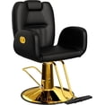 thumbnail image 2 of Baasha Ergonomic Reclining Salon Chair with Adjustable Headrest & Lumbar Support, Heavy Duty Barber Chair with Steel Frame, Stylish Hair Chair with Leather Upholstery, Weight Capacity up to 440 lbs, 2 of 8